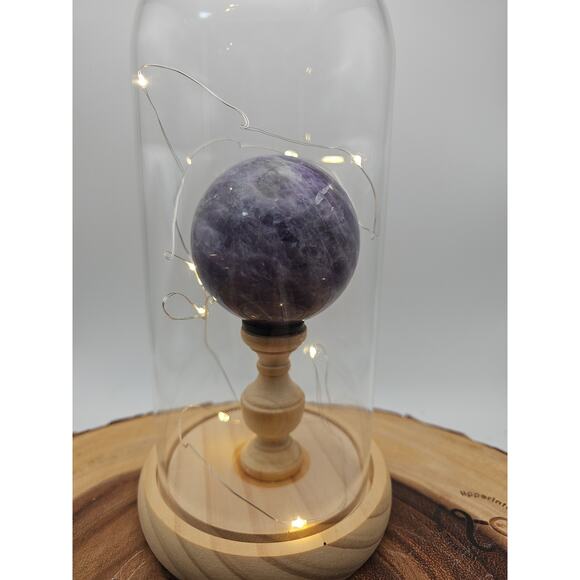 Amethyst Sphere With Case 60mm - Picture 2 of 10